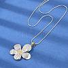 304 Stainless Steel Two Tone Pendant Necklaces for Women NJEW-S445-01E-GP-3