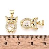 Brass Micro Pave Cubic Zirconia Pendants KK-T071-89G-3