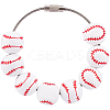16mm Round Sport Ball Wooden Beaded Embellishments FIND-WH20003-42D-1