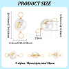 36Pcs 3 Styles Grade AA Natural Cultured Freshwater Pearl Connector Charms with Golden Tone Alloy Slices FIND-BC0004-55-2