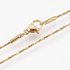 304 Stainless Steel Snake Chain Necklaces NJEW-G313-20G-2
