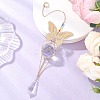Butterfly 201 Stainless Steel Connector Charms and Glass Suncatchers HJEW-JM04736-01-1