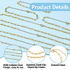 316L Surgical Stainless Steel Flat Paperclip Chains Bracelets & Necklaces Sets SJEW-HS00002-4