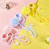 3Pcs 3 Colors Cloth & Iron Spring Ball Cat Toys AJEW-TA0002-21-6