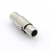 Tarnish Resistant 304 Stainless Steel Smooth Surface Locking Tube Magnetic Clasps LS-STAS-O042-22-3