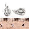 Brass Micro Pave Cubic Zirconia Charms KK-C051-04P-04-3