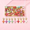 80Pcs Synthetic Turquoise Cross Pendant Decorations HJEW-FS00038-8