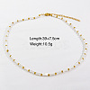 Handmade Natual Pearl & Stone & Shell Beaded Necklaces XL1709-5-1