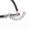 Braided Leather Cord Bracelet Making X-MAK-L018-05E-3