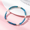 Natural Apatite & Cultured Freshwater Pearl Beads Stretch Bracelets for Women BJEW-JB12734-02-1