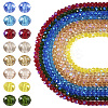 8 Strands 8 Colors Electroplate Transparent Glass Beads Strands EGLA-TA0001-37-2
