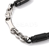 201 Stainless Steel Column Links Chain Necklace NJEW-F222-38EBP-04-3