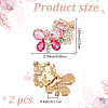 2Pcs Alloy Rhinestone Detachable Shoe Buckle Clips FIND-AR0004-59-2
