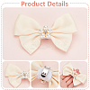 2 Pairs 2 Colors Polyester Bowknot Bridal Shoe Decoration DIY-PH0020-72-4