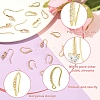 16Pcs 8 Styles Brass Earring Hooks KK-YW0003-83-3
