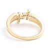 Adjustable Brass Micro Pave Clear Cubic Zirconia Cuff Rings RJEW-F101-18G-3