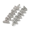 Mother's Day Brass Micro Pave Cubic Zirconia Pendants KK-K378-11P-2