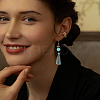 6 Pairs 6 Styles Ethnic Polyester Tassel Dangle Earrings EJEW-FI0003-03-7