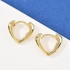 Brass Heart Hoop Earrings EJEW-L274-01G-1