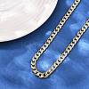 6MM 304 Stainless Steel Cuban Link Chain Necklaces for Women NJEW-G177-01GP-2