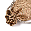 Polyester Imitation Burlap Packing Pouches Drawstring Bags ABAG-R005-9x12-15-2