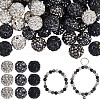 150Pcs 3 Colors Pave Disco Ball Beads RB-SP0001-10A-1
