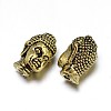 Alloy 3D Buddha Head Beads PALLOY-G052-M-2