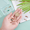 12Pcs 6 Colors Rack Plating Brass Micro Pave Clear Cubic Zirconia Pendants KK-GA0001-07-3