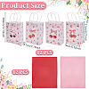 12Pcs Cherry Pattern Paper Gift Tote Bags CARB-UN0001-02-4
