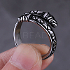 Stainless Steel Word Open Cuff Ring FIND-PW0020-16A-2