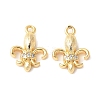 Brass Micro Pave Clear Cubic Zirconia Pendants KK-U064-10G-1