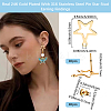 30Pcs 201 Stainless Steel Stud Earring Findings STAS-BBC0010-25-2
