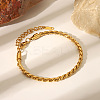 304 Stainless Steel Cuban Link Chain Bracelets & Necklaces Sets for Women FI8814-1-3