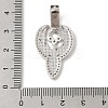 Brass Micro Pave Cubic Zirconia Pendants KK-U047-09P-3