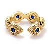 Evil Eye Cubic Zirconia Cuff Ring RJEW-E170-08G-3