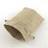 Polyester Imitation Burlap Packing Pouches Drawstring Bags ABAG-R004-18x13cm-05-3