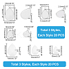 DIY Blank Teardrop Dome Pendant Making Kit DIY-UN0005-01-3