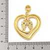 Brass Micro Pave Cubic Zirconia Pendants KK-N254-120A-G-3