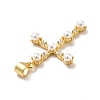 Brass Micro Pave Cubic Zirconia Pendants KK-H433-49G-3