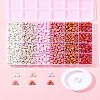 DIY Flat Round with Letter Acrylic Beads Bracelets Making Kits DIY-FS0008-90-9