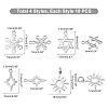 DICOSMETIC 40Pcs 4 Style 201 Stainless Steel Pendants STAS-DC0006-44-5