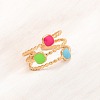 304 Stainless Steel Cuff Rings for Women LS-RJEW-D334-02D-G-1