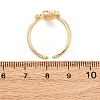 Adjustable Brass Micro Pave Cubic Zirconia Cuff Rings for Women RJEW-B138-02G-5