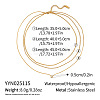 European 304 Stainless Steel Clear Cubic Zirconia Flat Round Pendant 3 Layer Necklaces for Women OW9189-5