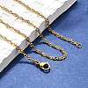 304 Stainless Steel Chain Necklaces MAK-N016-15G-4