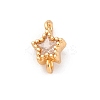 Brass Cubic Zirconia Star Connector Charms KK-Z084-11G-04-1