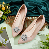 1 Pair Detachable Flower Shoe Decoration AJEW-FG0003-52-4