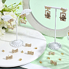 5 Pairs Rack Plating Brass Micro Pave Cubic Zirconia Earring Findings KK-BBC0027-84-4