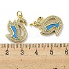 Brass Micro Pave Cubic Zirconia Pendants KK-H457-06G-01-3