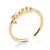 Constellation/Zodiac Sign Brass Cuff Rings RJEW-O042-06G-H-2